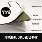 GORILLA GRIP® Extra Long Rug Grippers for Hardwood Floor, Reusable, Black