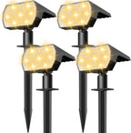 NYMPHY Solar Lights Outdoor Waterproof - 4 Pack (Warm White)