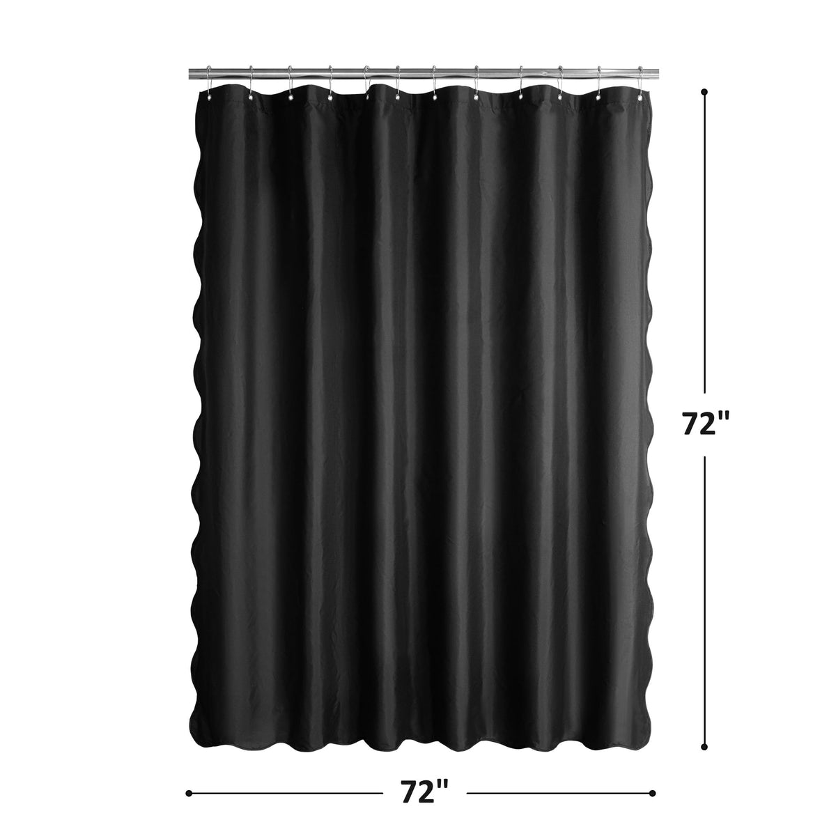 N&Y HOME Fabric Shower Curtain or Liner with Magnets, Coral