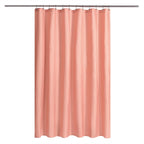 N&Y HOME Fabric Shower Curtain or Liner with Magnets, Coral