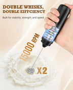 SIMPLETASTE Milk Frother Handheld Electric Foam Maker Battery Operated