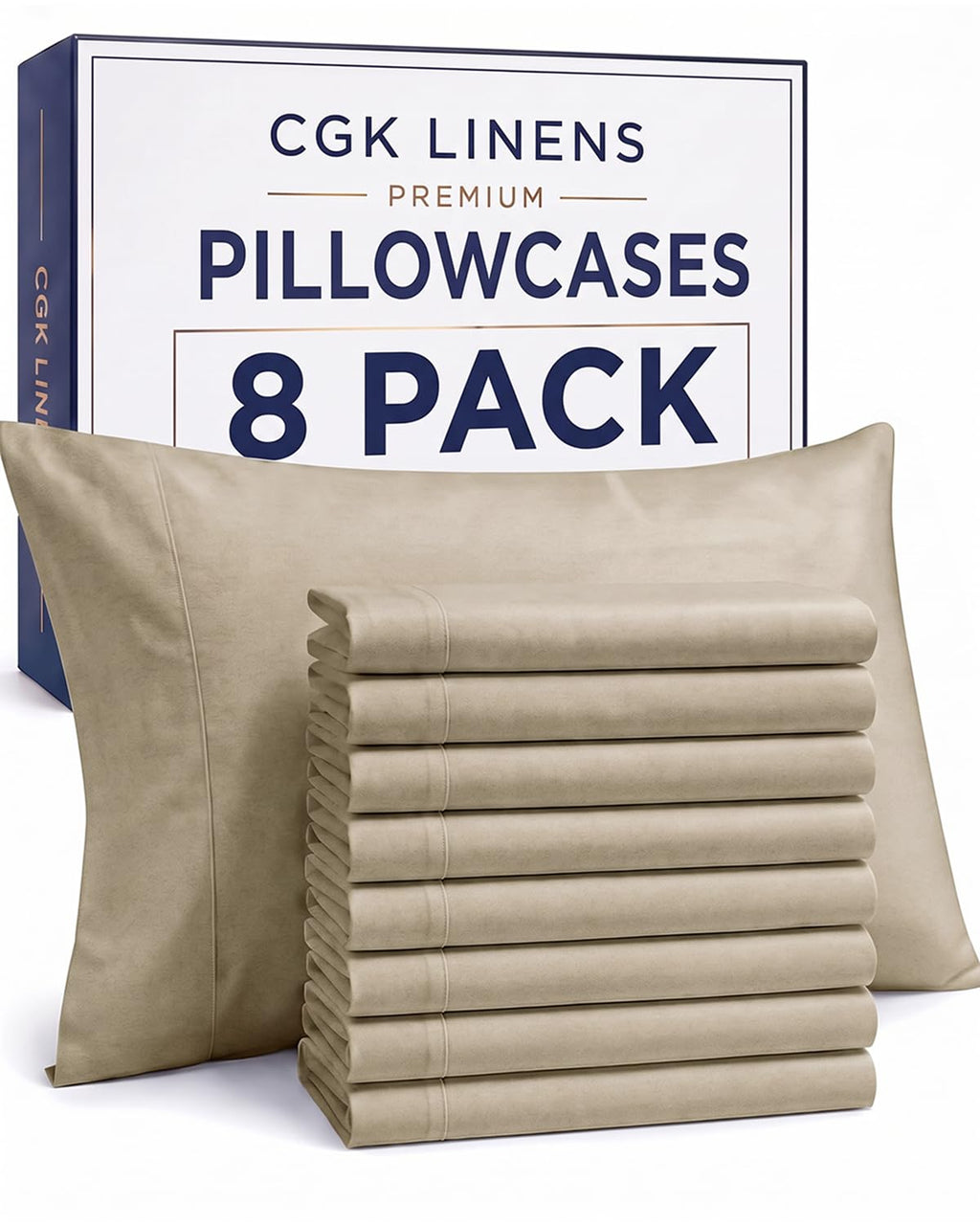 King Pillow Cases Set of 2 - Ultra Soft Cozy Pillowcase Covers - White