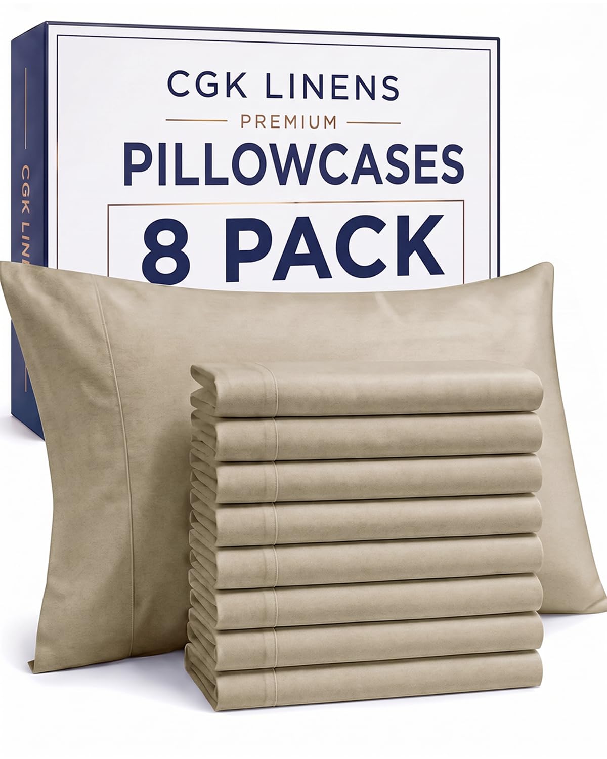 King Pillow Cases Set of 2 - Ultra Soft Cozy Pillowcase Covers - White