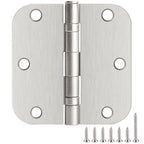 TDCHINGES Rounded Matte Black Door Hinges 3.5 Inch 5/8" Radius Flat 30 Pack