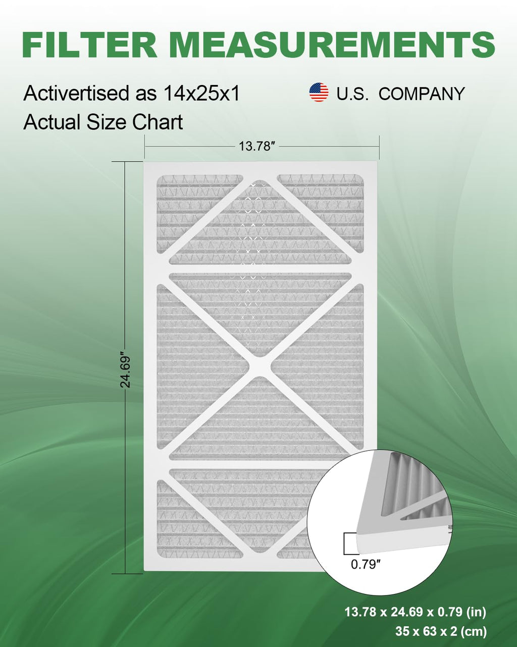 TRIGHTFILTERS 14x20x1 Air Filter 4 Pack, MERV 8 Filter Replacement