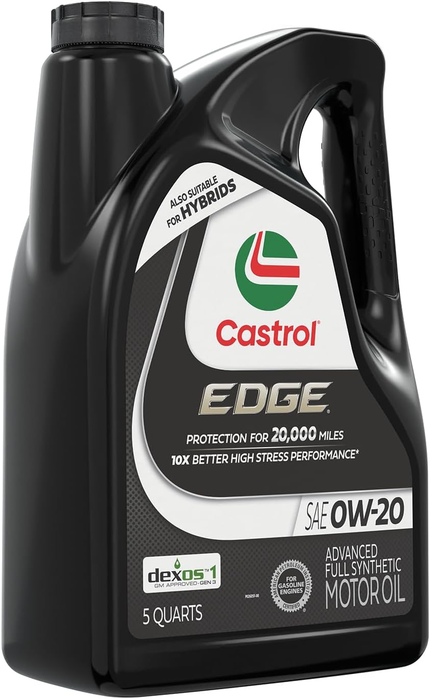 Castrol EDGE 0W-20 Advanced Full Synthetic Motor Oil, 5 Quarts