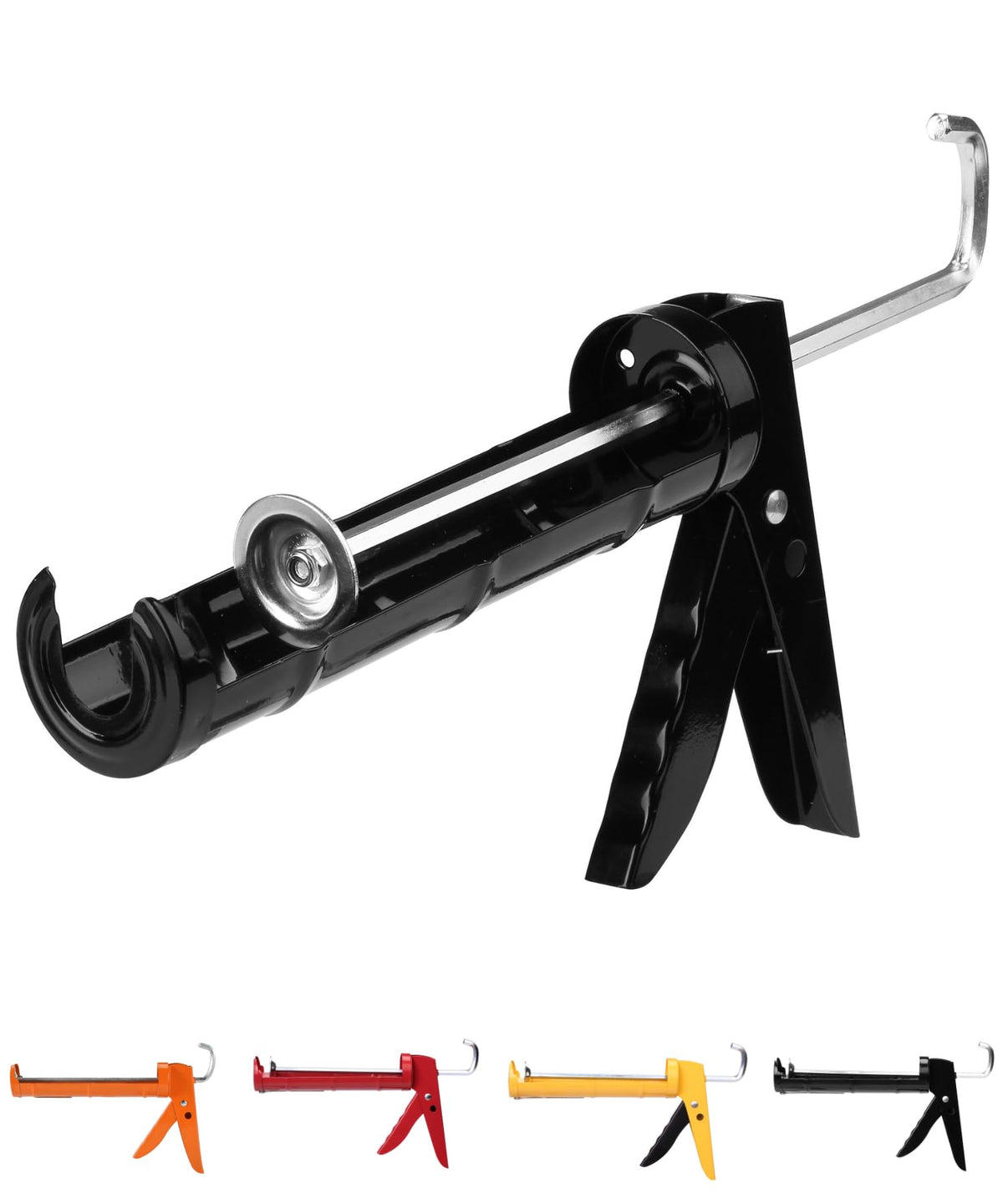 Bates- Caulking Gun, 10:1 Thrust Ratio, Orange, No Drip Sealant Gun