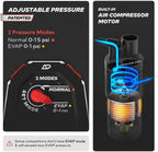 AutoLine Pro HyperSmoke™ Automotive Smoke Machine EVAP Vacuum Leak Tester | Pro Vers. w/Gauge | Adjustable Pressure - OEM Approved Smoke Fluid - Built-in Air Motor - Cone and EVAP Gas Cap Adapter