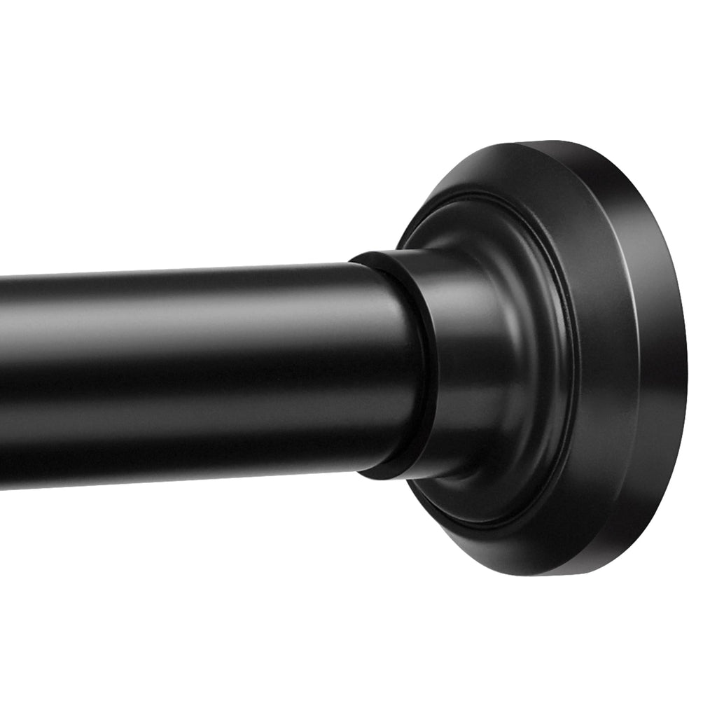 ENJOYBASICS 1" Black Shower Curtain Rod, 30-52" Adjustable, Secure Tension