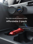 LISEN Car Charger USB C, 69W Cigarette Lighter USB Charger Adapter, 2 Pack
