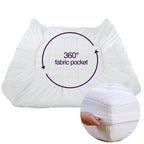 EASELAND King Size Mattress Pad Cotton Pillow Top Mattress Topper White