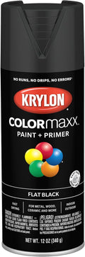 Krylon ColorMaxx 12 Oz. Flat Spray Paint, Black - 1 Each