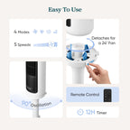 Levoit Tower Fan for Bedroom, 20dB Quiet Desk Fan, Easy to Carry & Plug-in