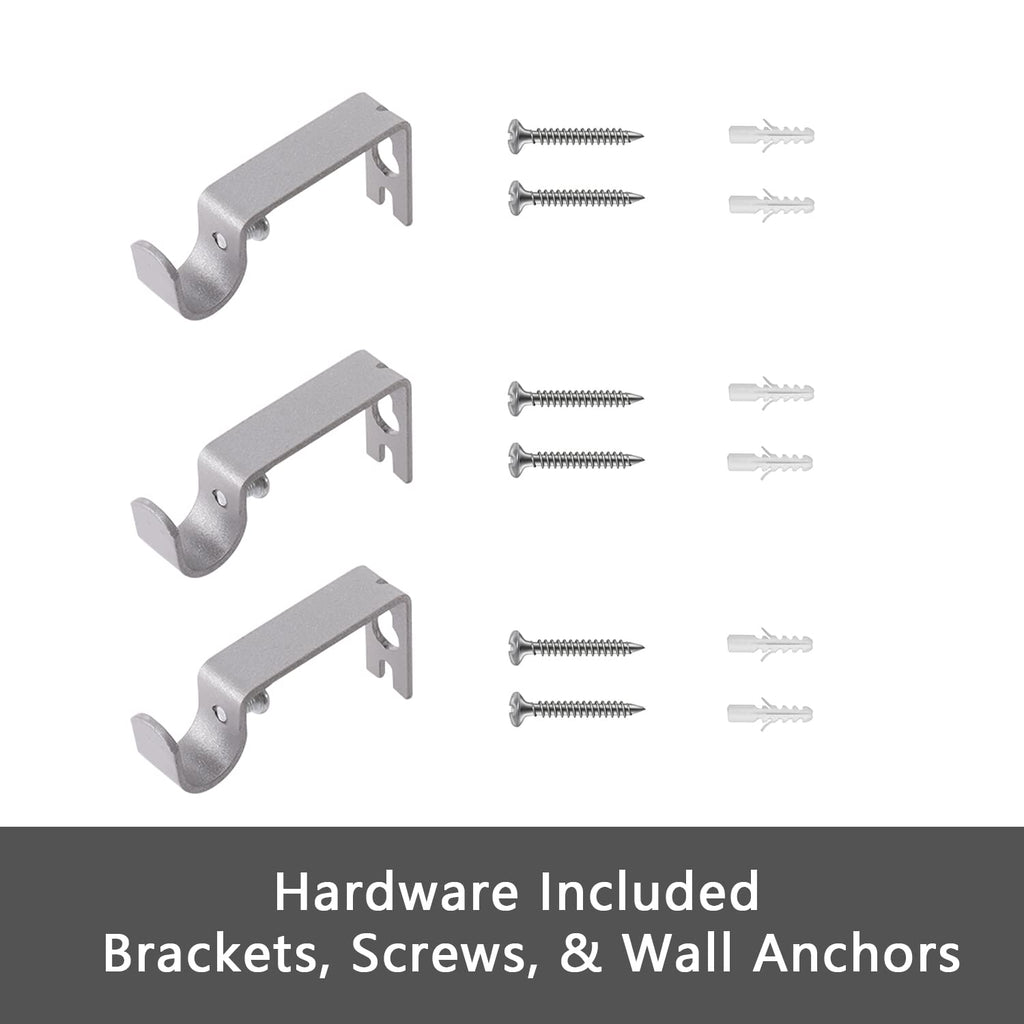 GXOACKJ Curtain Rods for windows 28-78 inch, 5/8 inch Decorative Dark Walnut Wood Splicing Heavy Duty Metal Curtain Rod set with Brackets