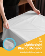Niuara American Flag Plastic Table Cloth Disposable, 4 Pack, 54 x 108 in