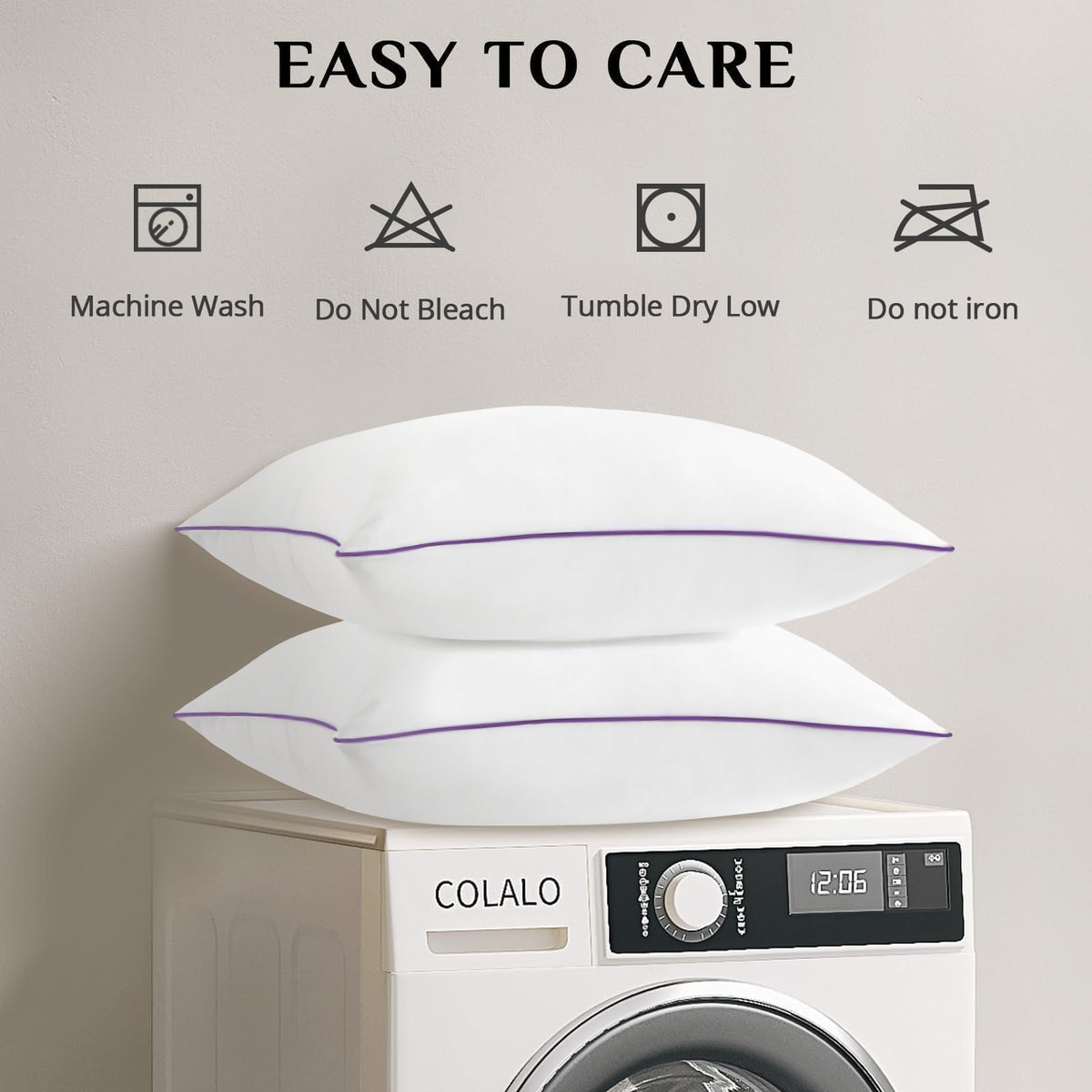 JOLLYVOGUE Firm King Size Pillows Set of 4, Cooling Supportive Bed Pillows with Oeko-Tex Certified Soft Down Alternative Fill, Luxury Hotel Quality for Back, Stomach and Side Sleepers
