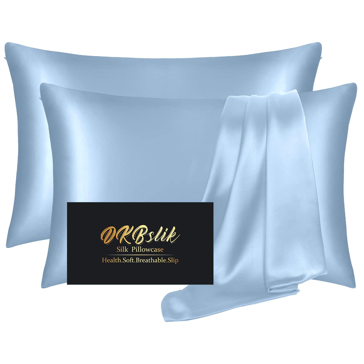 DKBslik Mulberry Silk Pillow Cases Queen Size with Zipper, Olive Green