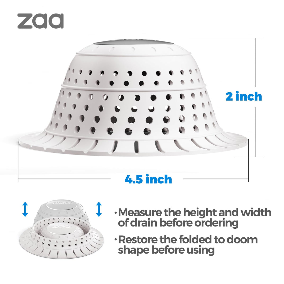 zaa Shower Drain Hair Catcher Bathtub Drain Strainer Sink Drain Protector