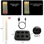 GenSwin 10.8" Flameless Floating Candles Wand Halloween Decorations