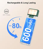 Gritin Book Light Rechargeable, Clip on LED Reading Light for Books in Bed