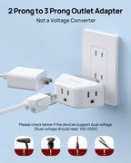 TROND Multi Plug Outlet Extender 2 Pack, Outlet Splitter for Bathroom