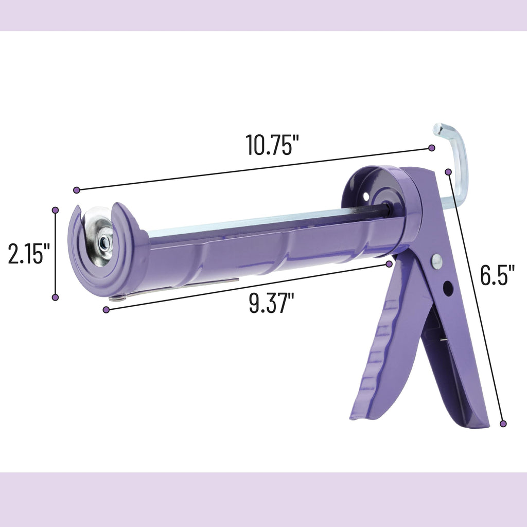 Bates- Caulking Gun, 10:1 Thrust Ratio, Orange, No Drip Sealant Gun