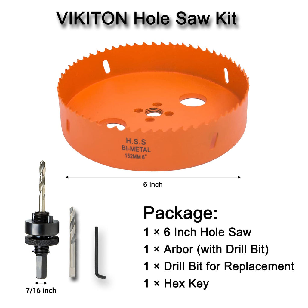 3 inch Hole Saw for Wood, Metal, Plastic & Drywall, with Arbor