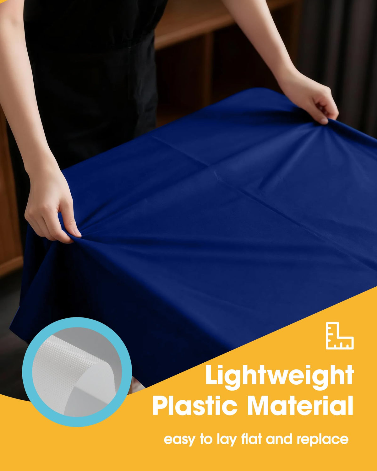 Niuara American Flag Plastic Table Cloth Disposable, 4 Pack, 54 x 108 in