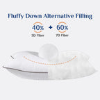 JOLLYVOGUE King Pillows 2 Pack, Cooling and Firm King Size Pillows with Oeko-Tex Certified Down Alternative Filling for Side, Back, and Stomach Sleepers, Hotel Collection