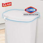 Glad Trash Can with Clorox Odor Protection | Plastic Bin, 13 Gal, Black