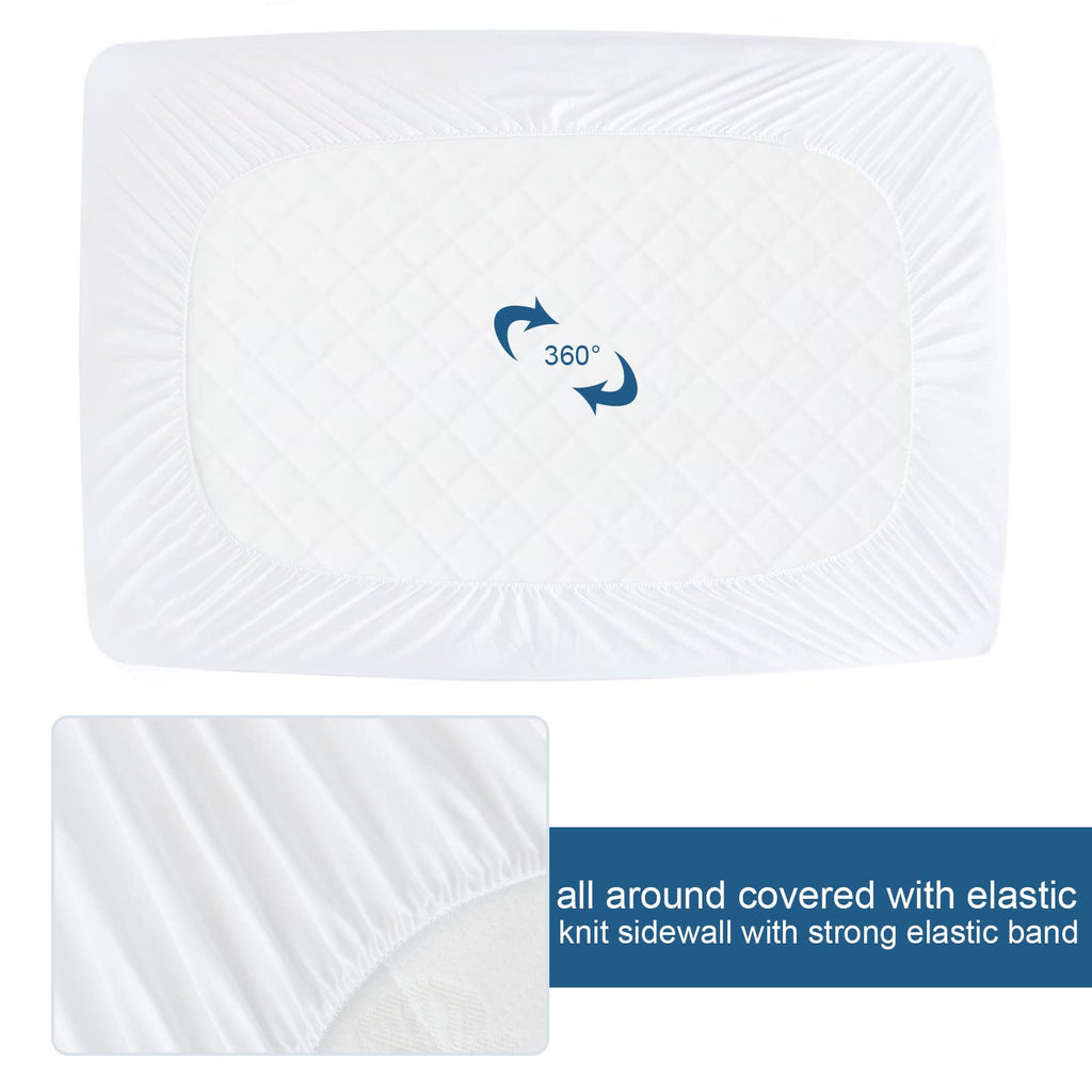 Twin Size Mattress Protector Waterproof,Absorbent Fitted Sheet