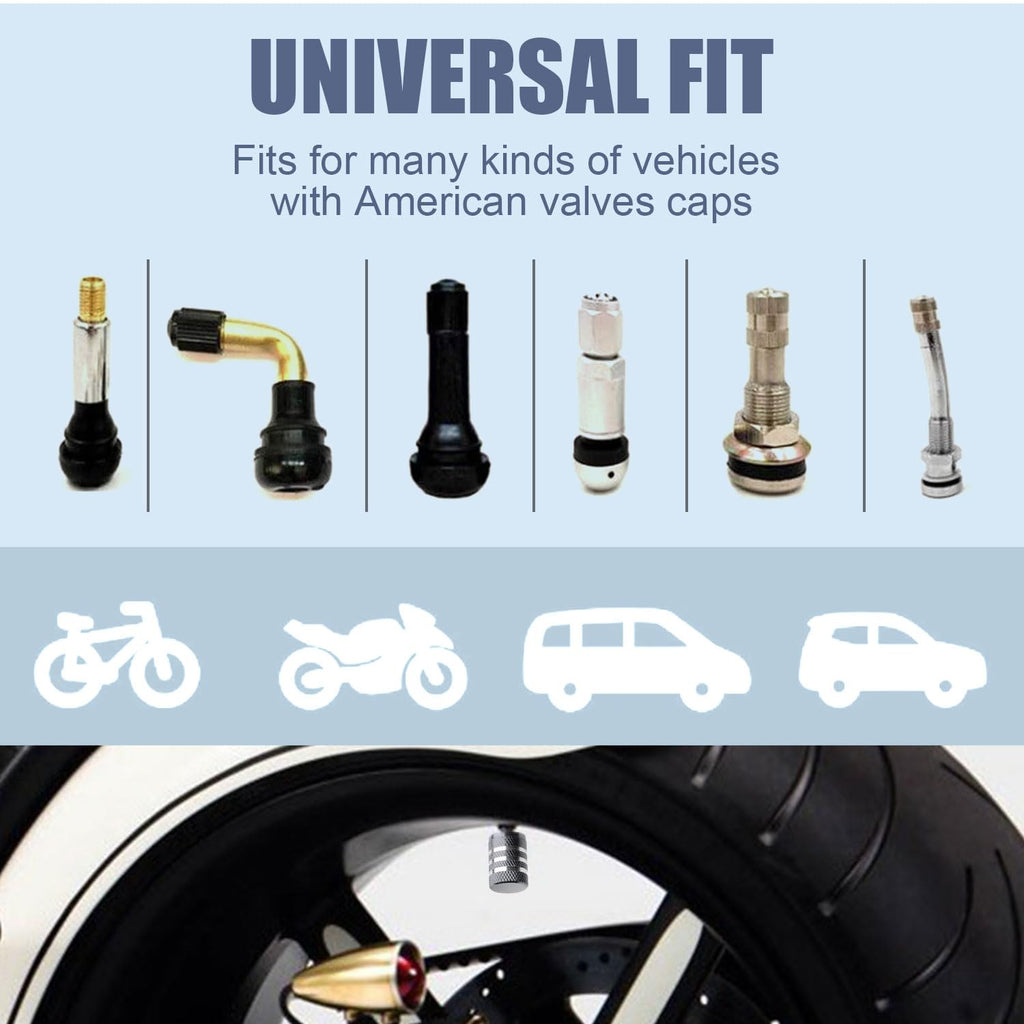 DECURCAR Tire Valve Stem Caps 5 Pack American Flag - Purple