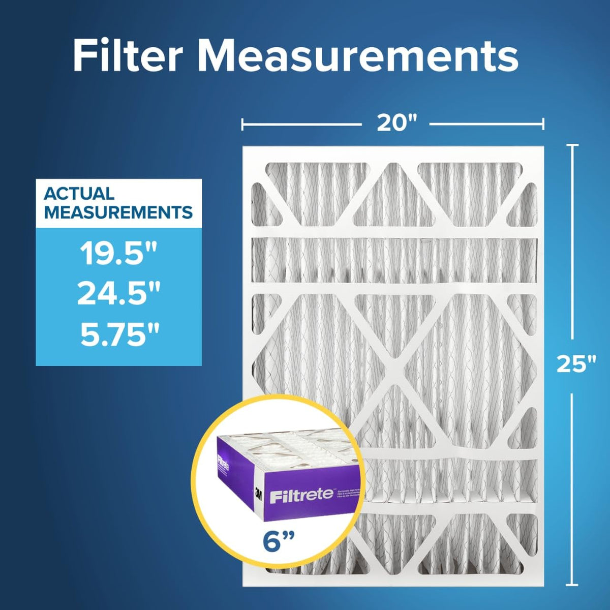 Filtrete 20x25x4 Air Filter, MERV 12, MPR 1550, 2 HVAC Filters