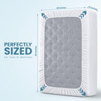 Waterproof Twin Size Mattress Protector fits upto 15" deep Mattresses