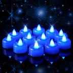 Amagic 12Pack Blue Flameless LED Tea Lights Candles Battery Operated