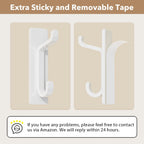 pickpiff 13LB Strong Stick-on Hooks for Coat & Towel, Black 4 Pack