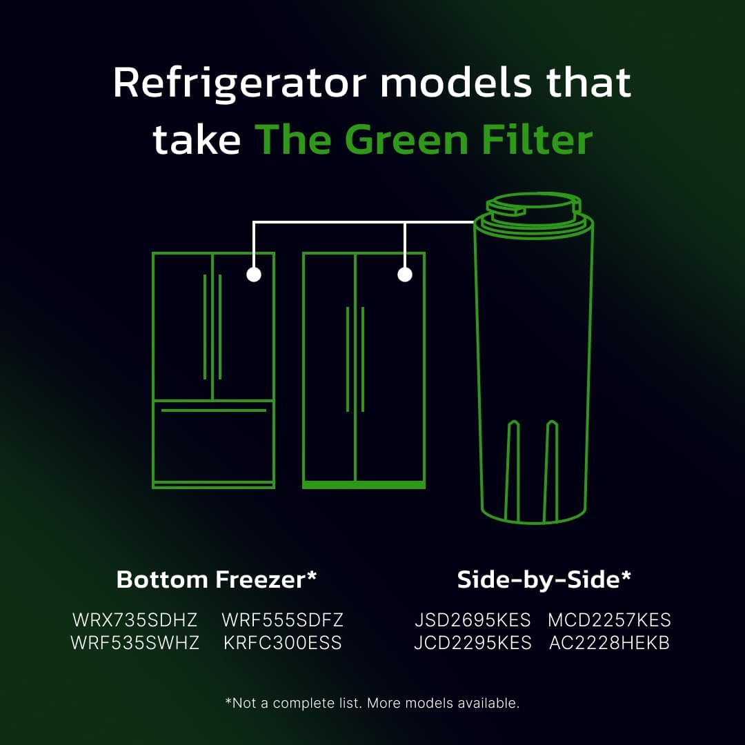 everydrop by Whirlpool Ice & Water Refrigerator Filter 4, Green, EDR4RXD1