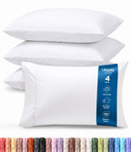 Pillow Covers Standard Set of 4, Soft and Comfy Pillow Cases, Purple