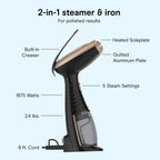 Conair Steamer for Clothes & Upholstery, Handheld, 3 Attachments, White