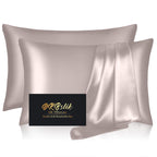 DKBslik Mulberry Silk Pillow Cases Queen Size with Zipper, Olive Green