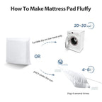 EASELAND King Size Mattress Pad Cotton Pillow Top Mattress Topper White