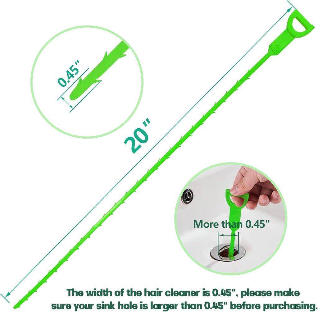 Drain Snake Hair Drain Clog Remover - 3 Pack Shower Sink Unclogger Tool