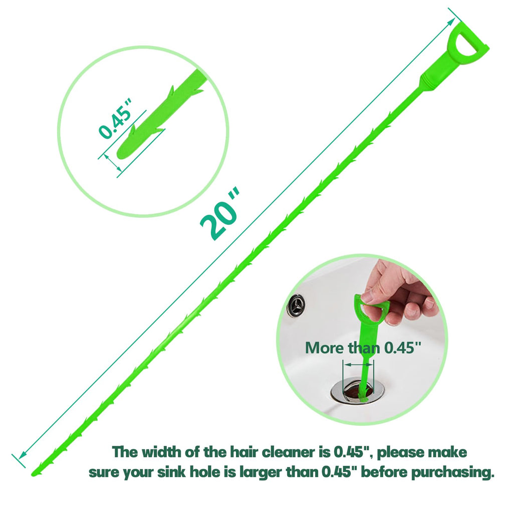 Drain Snake Hair Drain Clog Remover - 3 Pack Shower Sink Unclogger Tool