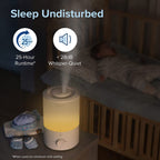 Levoit Top Fill Humidifiers for Bedroom, 2.5L Tank for Large Room, 25dB