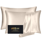 DKBslik Mulberry Silk Pillow Cases Queen Size with Zipper, Olive Green
