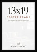 Americanflat 13x19 Poster Frame - Slim Molding - Black