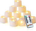 Homemory 12-Pack Remote Flameless LED Battery Tea Light Candles, 400+Hrs