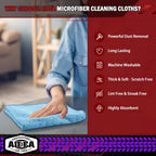 AIDEA Microfiber Cleaning Cloth-50PK, Microfiber Towels for Cars, 12"×12"