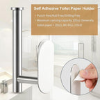 JOPOFI Toilet Paper Holder - Adhesive Toilet Paper Holder - Matte Black