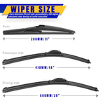 3 Wipers Fits Subaru Forester 2012-2018 Outback 2015-2019 Wiper Blades
